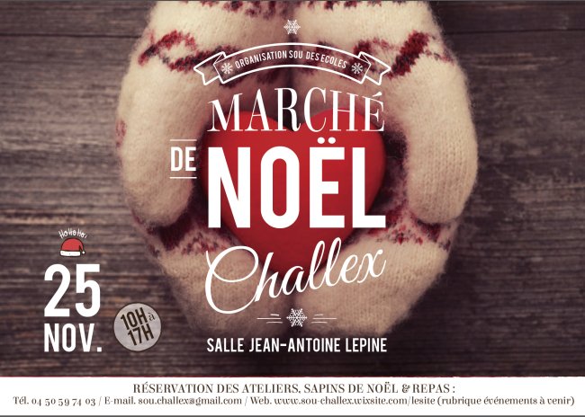 Marché de Noël de Challex 2018.